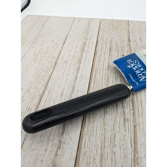 American Cooks Black Nylon Slotted Spatula Flipper Wide Turner With Tag 11” - Picture 2 of 7